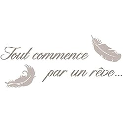 Les Trésors De Lily [P0367 - Planche de Stickers 'Messages' ('Tout Commence par Un rêve') - 50x70 cm