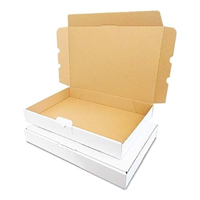 verpacking kartonprofis Lot de 50 cartons 350 x 250 x 50 mm Blanc Livraison de carton pliable de Mo postales 5
