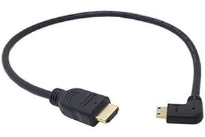 System-S Kąt 90° kąt Mini HDMI do standardowego HDMI kabel 50 cm