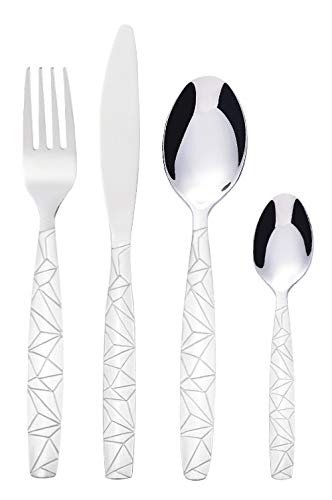 Bon Mosaic II Set de 24 Couverts de Table - Ménagère en Acier Inoxydable