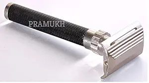 PRAMUKH STORE Long Handle Double Edge Safety Razor Brass Razor For Men and Women + 5 Shaving Blades Free