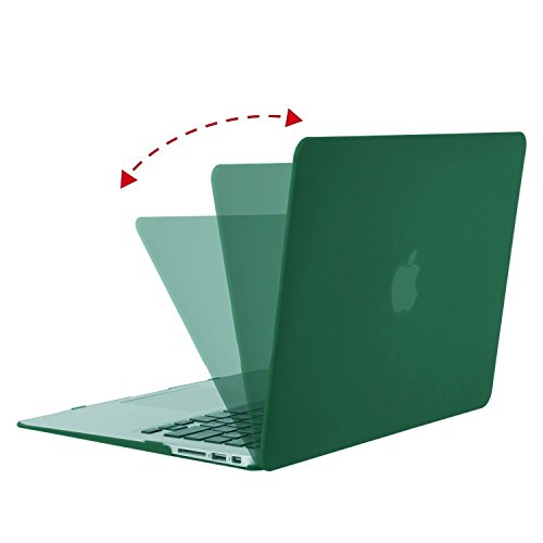 MOSISO Ultra Slim Plastik Hartschale Schutzhülle Snap Case für MacBook Air 13 Zoll (A1466 / A1369), Pfau Grün - 2