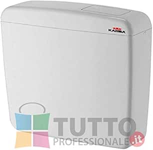 Cassetta WC Iris Mono Bianco 8 Litri - Sciacquone Con Risparmio Idrico E Anticonденсаzione - Foto 7