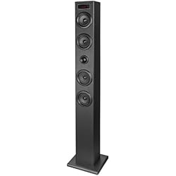 Elbe TW403BT - Torre de Sonido (Sistema), multifunción con Bluetooth, Pantalla LED Frontal, 40 W, USB/MicroSD / MP3, Radio FM, Apagado automático, Color Negro