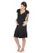 The Essential One - Black Nursing Nightie - Medium - EOM118