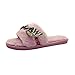 Produktbild Damen Schuhe, Malloom Damen Damen Slip on Sliders Fluffy Kunstpelz Flache Hausschuhe Flip Flop Sandalen Schwarz/Weiß / Grau/Khaki / Pink Größe: 36/37/38/39/40/41