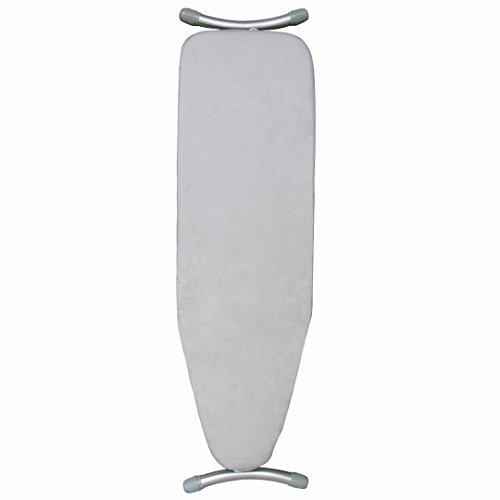 VERSACE DUNN Ironing Board Cover Cotton with Felt Underlay,Large Ironing Board,110x33cm(Silver_Grey)
