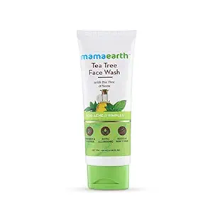 Mamaearth Tea Tree Natural Face Wash for Acne & Pimples Wash 100 ml - For Normal & Dry Skin