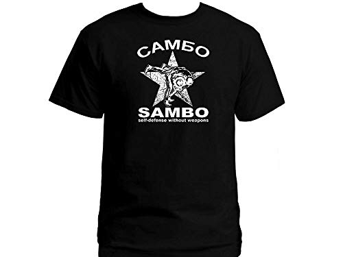 Sambo Self Defense Sport Cambo Russian Martial Arts Black Graphic Mens T Shirt - 