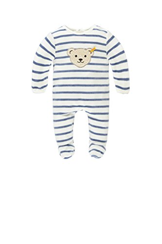 Steiff Unisex Baby Strampler Nicky Crew Neck Long Sleeve Footies, Blue (infinity Blue Blue 3210), 3-6 Months (Manufacturer size: 68)