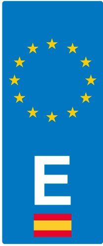 Preisvergleich Produktbild Pegatina Matrícula con bandera España