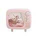 Produktbild LIOOBO Niedliche Vintage TV Geformt Sparschwein Dekorative Geld Sparen Box Münzen Bank mit Foto Fenster Home Decor Fotografie Requisiten Kinder Spielzeug (Rosa)