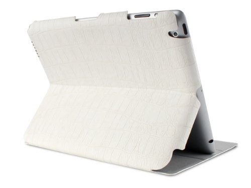 Preisvergleich Produktbild Puro Flip Case - Crocodile - Apple iPad 4 - weiß