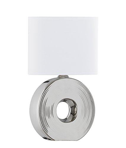 Honsel Eye Lámpara de mesa, plateado y blanco