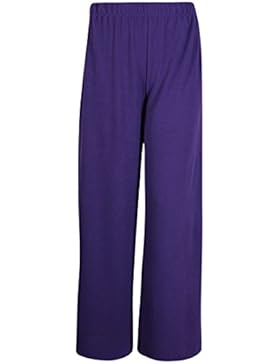 Purple Hanger - donna elasticizzate elastico ampio gamba Palazzo pantaloni da parete da vestibilità