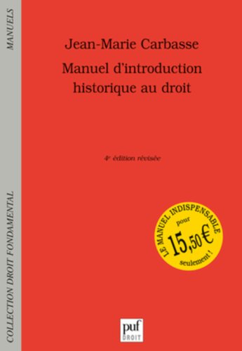 Télécharger Manuel d'introduction historique au droit Francais PDF