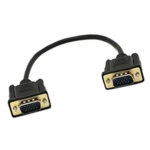 FLAWISH 15Pin VGA Short Video Cable Extension Cord Male to Male for Monitor 30cm