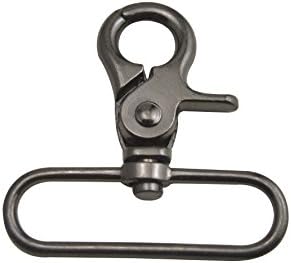 Ruihai Gun Color 2" Inside Diameter Oval Ring Pliers Lobster Clasps Swivel Snap Hooks Pack of 4