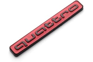 RICHARD'SJDM 2Pcs Quattro Emblem for A4 A5 S4 S5 RS4 RS6 Quattro Badge Quattro Decal (2Pcs Red Black)