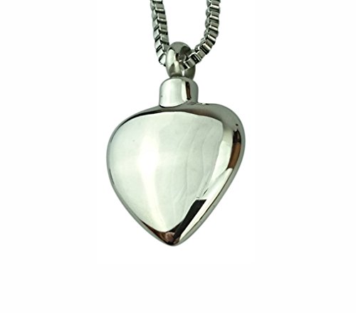 Love to Treasure Klar Herz Urne Halskette – Gedenk Asche Andenken – Feuerbestattung Schmuck
