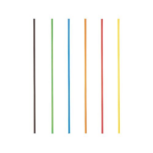 100 Trinkhalme Ø 3 mm 21 cm farbig sortiert