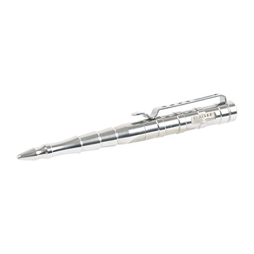 2-Tech  Tactical Pen, acero, plata, perfectamente en la mano tumbado, más utilizar con bolígrafo para Extremadamente Situaciones