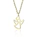 Produktbild Burenqi Frauen Gold Angel Medaillon Halskette Minimalist Guardian Kleine Fee Engel Anhänger Halsketten Schmuck In Edelstahl,Gold