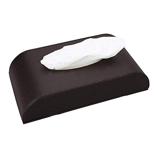 Preisvergleich Produktbild LiLan Rechteckige Leder Kosmetiktücherbox für Zuhause / Büro / Auto (Braun)