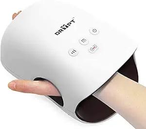 DR PT Rechargeable Hand Massager with Heat, Cordless Electric Massager for Hands, Air Compression Kneading Massage with Heat for Arthritis, Wrist, Pain Relief & Finger Numbness