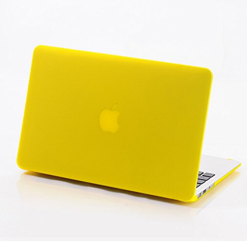 Macbook Hülle, NOVAGO Elegantes und leichtes Cover Ultra Dünn Schutz Hülle Case Cover Schutzabdeckung Hardcase Notebook Hülle Hartschale für Apple MACBOOK AIR 13.3 '' ( Gelb )