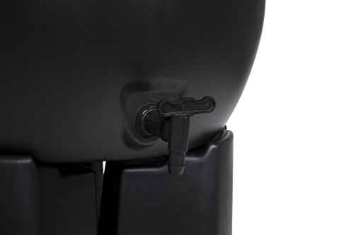 XXL Regentonne aus Kunststoff mit 250 Liter Volumen inklusive Stand, Füllautomat und Hahn! In schlankem Format und dezenter Optik in - 8