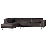 Farbe: grau Maison ESTO Eckgarnitur Statement Eco Leder grau Couch Sofa Ecksofa Ledercouch Longchair Links