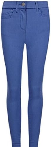 Ex Marks &amp; Spencers 9333 Collection Ladies 5 Pocket Jeggings - Colour: Rasberry, Size: 10 Length: Short