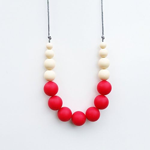 Mama Knows Silicone Teething Necklace - Betty Strawberries &amp; Cream