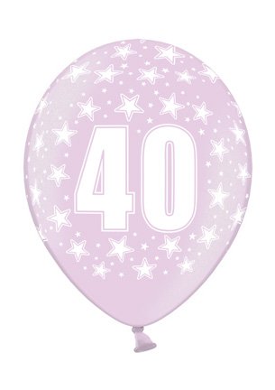 6 Luftballon 30 cm zum 40. Geburtstag – Zufällig gemischt aus 8 Farben – Kleenes Traumhandel® - 4