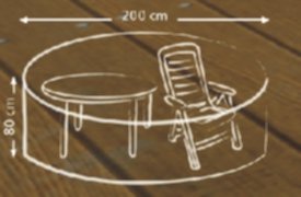 beo 980678 Hülle deLuxe für Sitzgruppen Rund 200 cm - 3