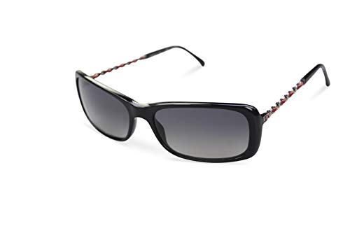 Preisvergleich Produktbild Chanel Sonnenbrille Damen Sunglasses CH5209-Q C1282 / T3 Schwarz (56-16)