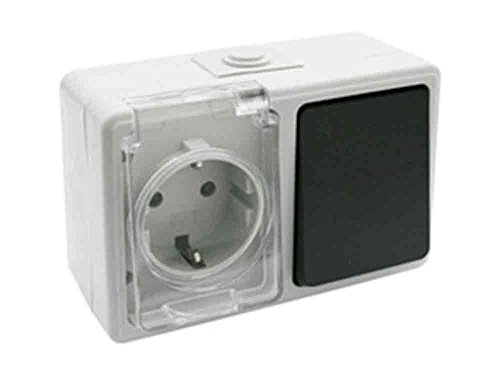 ElectroDH 36526BI DH 36.526/BI BASE SCHUKO + INTERRUPTOR/CONMUTADOR.