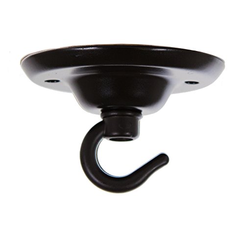 Preisvergleich Produktbild Industrie Vintage Schwarz Deckenrosette / Platte mit Haken
