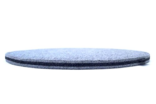 Sitzkissen 37cm Sitzauflage Stuhlauflage Filzauflage Filz Grau 3 Schichten Rund 37cm Modern 14mm Stuhl Garten Zuhause Rob&Raf - 5