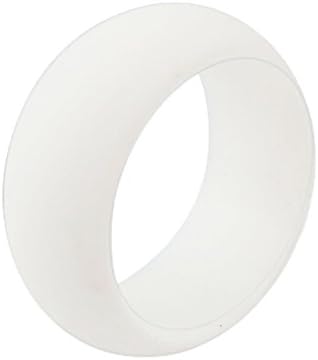 Silicone Wedding Ring Band For Men And Women,2 Pack Affordable Sports Fitness Engineer Rings (White, 8)