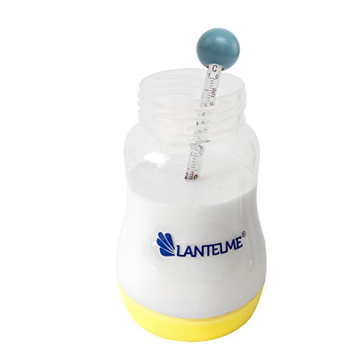 Lantelme 6168 Babyflaschenthermometer Glas mit Holzkugel blau - 2