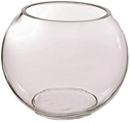 Clear Glass 18cm Fish Bowl Vase By Homestreet - Table Wedding Display In Many Different Sizes
