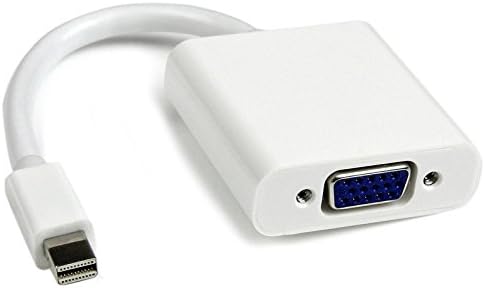 SdiTechly Mini DP to VGA, Gold Plated Mini DisplayPort (Thunderbolt Port Compatible) to VGA Male to Female Adapter Converter (White)