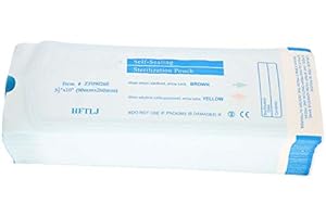 SALMUE 200Pcs/Box Selbstdichtender Sterilisations-Autoklavenbeutel für Dentalwerkzeuge Dentaler selbstdichtender Sterilisationsbeutel für Reinigungswerkzeuge(90 * 260 mm)