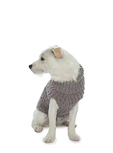 Barefoot Dreams CozyChic Ribbed Pet Sweater, Dog Clothes-Warm Gray,X-Large,BDPCC0822