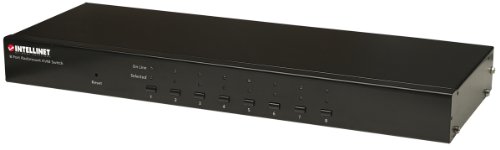 Intellinet 8-Port Rackmount KVM Switch (Combo USB + PS/2, On-Screen Display, inklusive Kabel) 506441