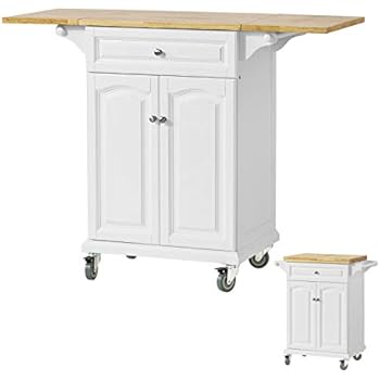 SoBuy FKW36-WN Servierwagen Küchenwagen Küchenregal Rollwagen mit