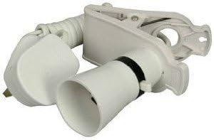 White Clip On Light BC Lampholder - 1.8 Metre Flex