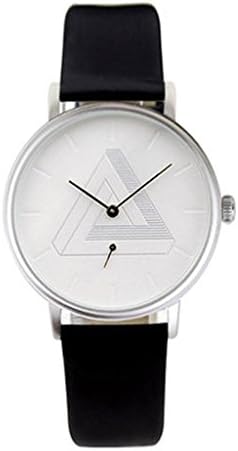 Independent second hand/Nordic creative watch/thin/abstract/triangular watch/Valentine's Day gift, black